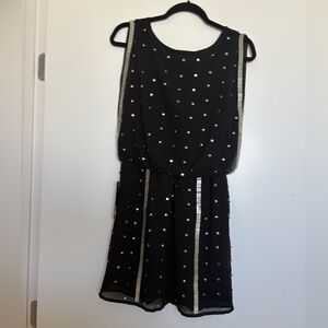 Marciano Black Dress with Silver Details